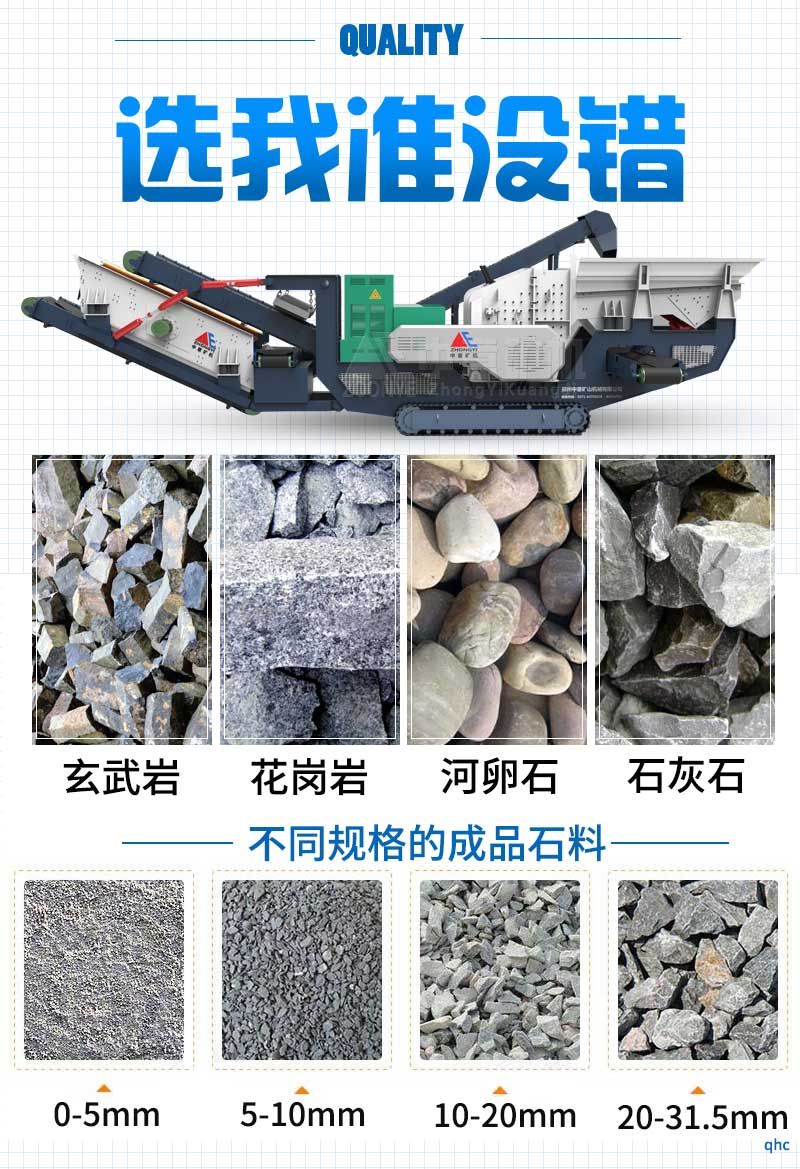 移動(dòng)式破碎站適用物料